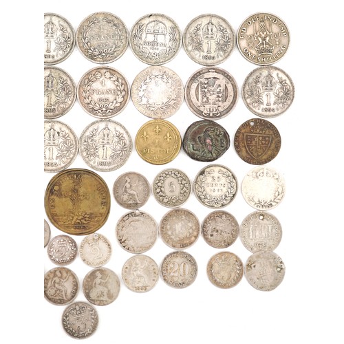 2148 - A collection of 18th century and later British and world coinage, mostly silver including Maundy coi... 