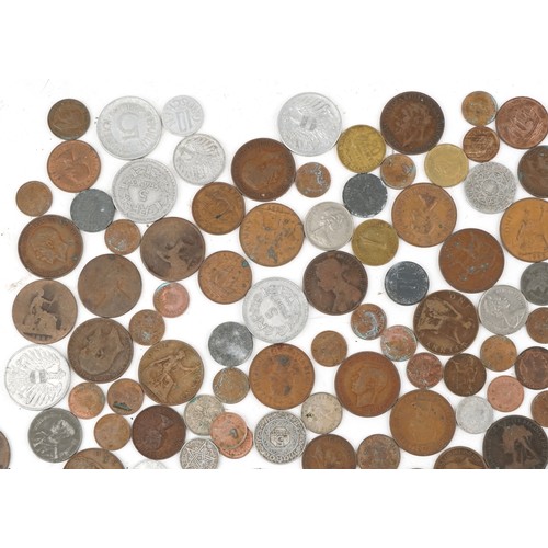 2189 - A quantity of 19th century and later British and world coinage including silver examples.