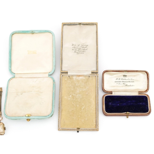 627 - Antique and later jewellery and jewellery boxes including a Tiffany & Co. box, Art Deco silver marca... 