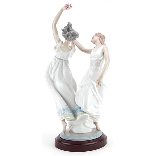 715 - A large Lladro figure group of dancing females - Dance of the Nymphs, numbered 1844, 50cm high, with... 