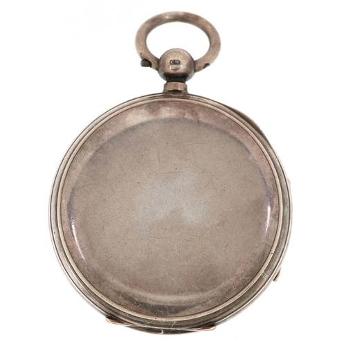 318 - An Edwardian gentlemen's silver open face key wind pocket watch having enamelled and subsidiary dial... 