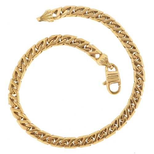 30 - An 18ct gold Z link bracelet, 18cm in length, 12.6g.