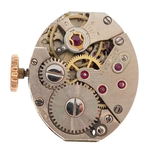 482 - Rotary, ladies 18ct gold cased manual wind wristwatch, 15mm in diameter.