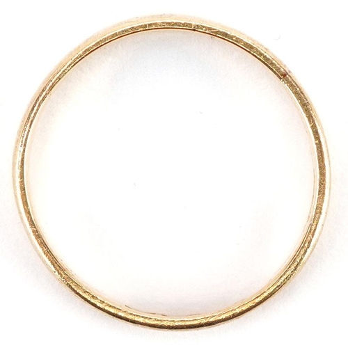 289 - An 18ct gold wedding band, size M, 2.0g.