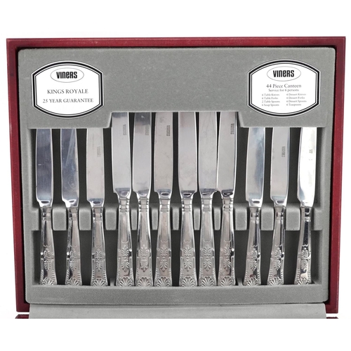 710 - A Viners canteen of silver plated and stainless steel cutlery, the canteen 34.5cm wide.