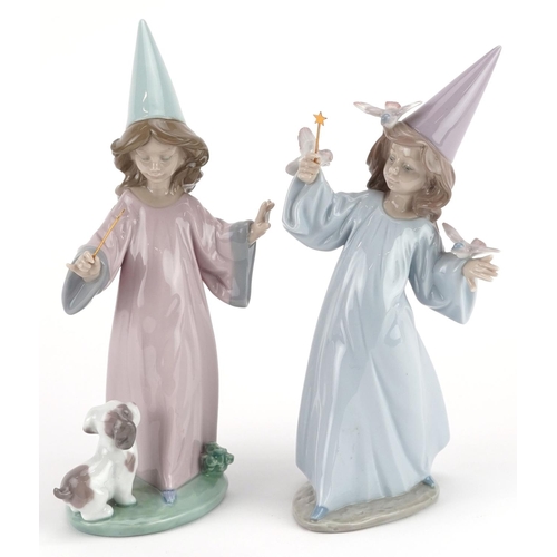 739 - Two Lladro figures of fairies holding a magic wand - Under My Spell 6170 and Magical Moment 6171, th... 