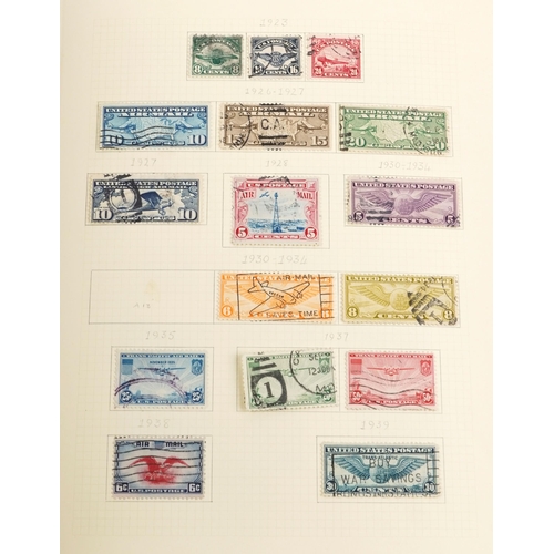 1523 - 19th century and later American stamps, mainly housed in an album, including Airmail, 1922-1932 Pert... 