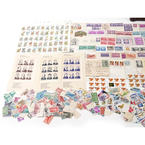 1523 - 19th century and later American stamps, mainly housed in an album, including Airmail, 1922-1932 Pert... 