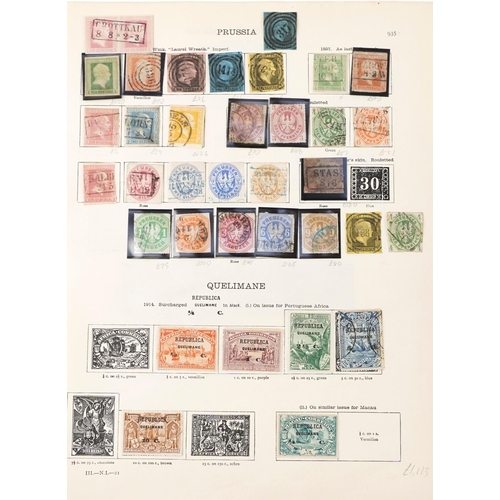 1560 - 19th century and later world stamps, some mint examples, including Prussia, Quelimane and Wurtenberg... 