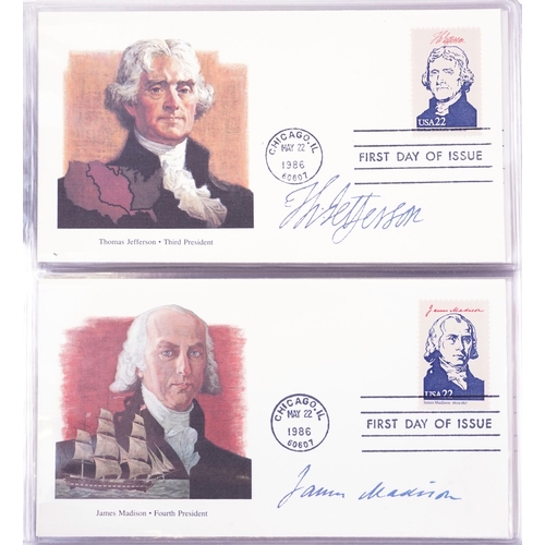 1521 - The Presidents of the United States first day covers album beginning with George Washington First Pr... 