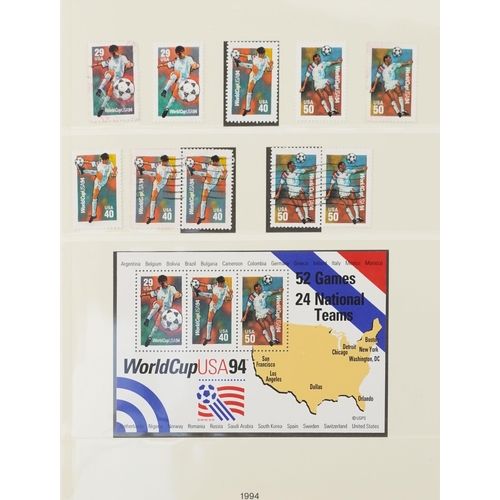 1529 - Four stamps albums containing mint American examples, mainly 20th century, including commemorative i... 