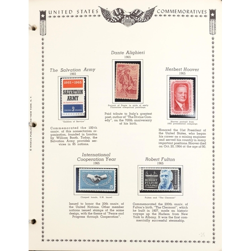 1529 - Four stamps albums containing mint American examples, mainly 20th century, including commemorative i... 