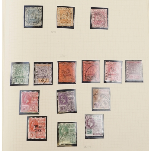 1517 - Three green stamp albums housing 19th century and later British and Commonwealth stamps including tw... 