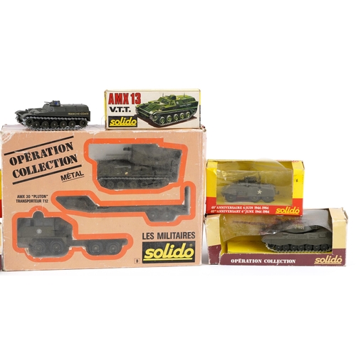 521 - A group of six Solido diecast military model vehicles, all boxed.