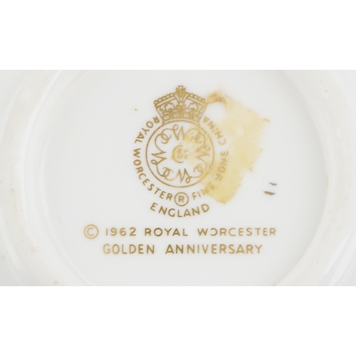 415 - A Royal Worcester fine bone china Golden Anniversary part tea set.