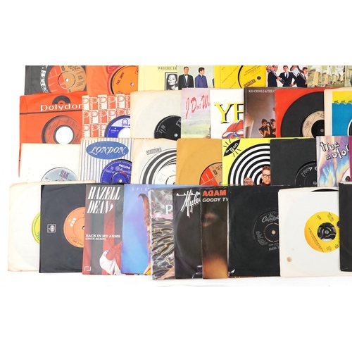 469 - A collection of Vinyl LP records and 45rpm records including Grease, Neil Diamond, The Corries, Loui... 