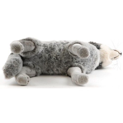 540 - A large Steiff stuffed wolf toy, 67cm in length.