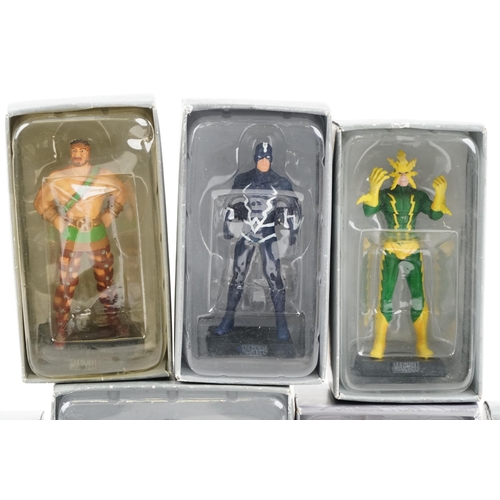 520 - Nine hand painted metal Marvel collector's figures with boxes including Super Skull, Hercules, Elect... 