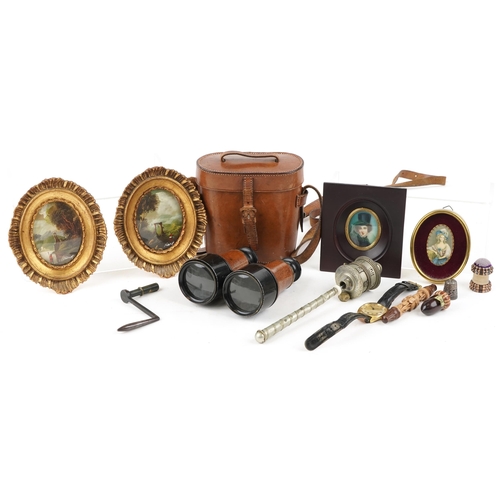 1219 - A small group of collector's items to include a pair of binoculars, a Bruford gentlemen's wristwatch... 