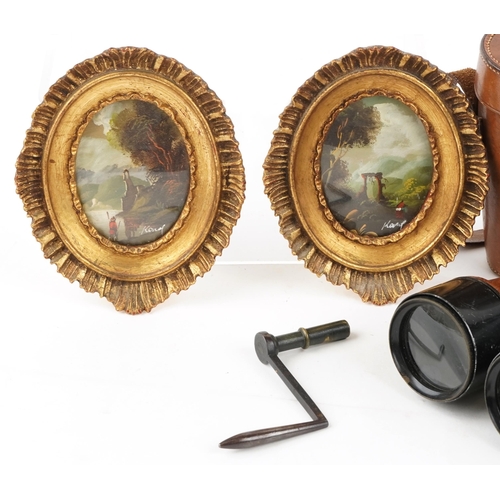 1219 - A small group of collector's items to include a pair of binoculars, a Bruford gentlemen's wristwatch... 