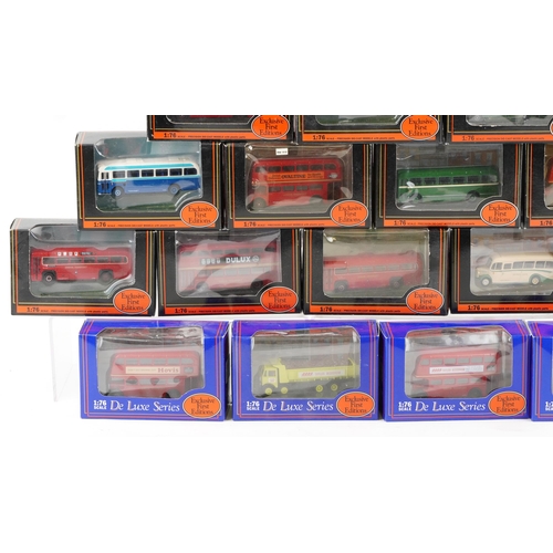 564 - Twenty six Exclusive First Editions diecast vehicles with boxes including Bedford OB Coach 20101, Br... 