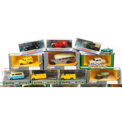 567 - A collection of diecast collector's vehicles with boxes including Corgi Classics and Dinky Collectio... 