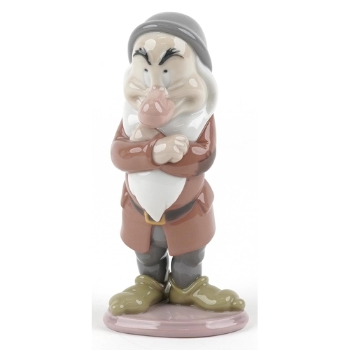 749 - A Lladro figure of Snow White dwarf - Grumpy, 16cm high, with box, the box numbered 07538.