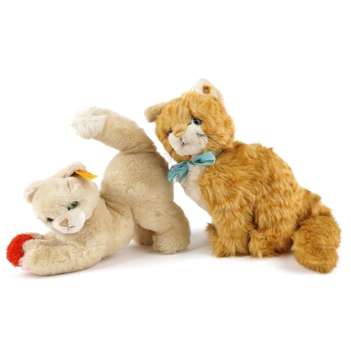 536 - Two late 20th century Steiff stuffed toy cats.