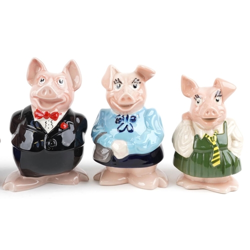 400 - A group of five Wade NatWest piggy banks, the largest 29cm high.