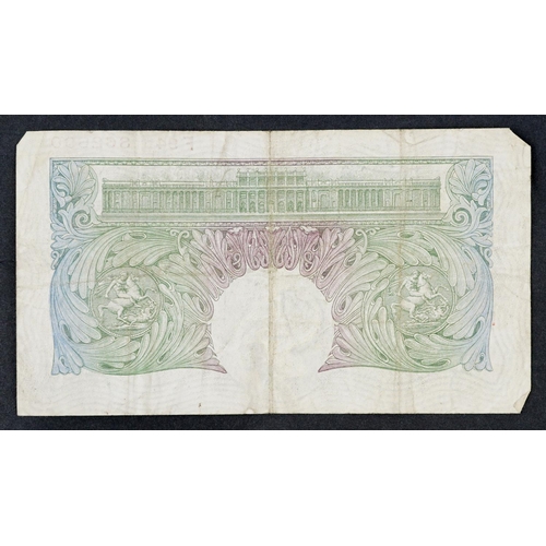 1507 - A Mahon 1925-1929 Bank of England green one pound note, serial number F94 862690.