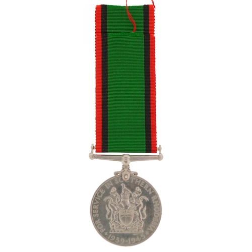 689 - A British military George VI World War II medal for Service in Southern Rhodesia.