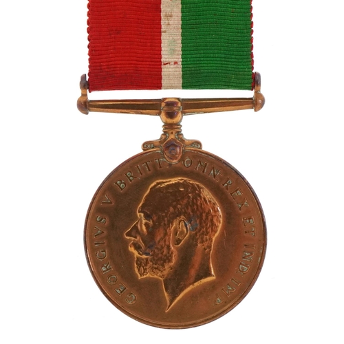 692 - A World War I Mercantile Marine war medal awarded to Alfred J. Butcher.