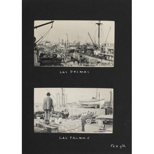 1630 - An early 20th century album of black and white photographs of aboard the SS Alondra between January ... 