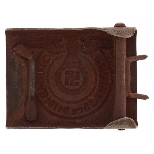 752 - A German military interest SS steel belt buckle.