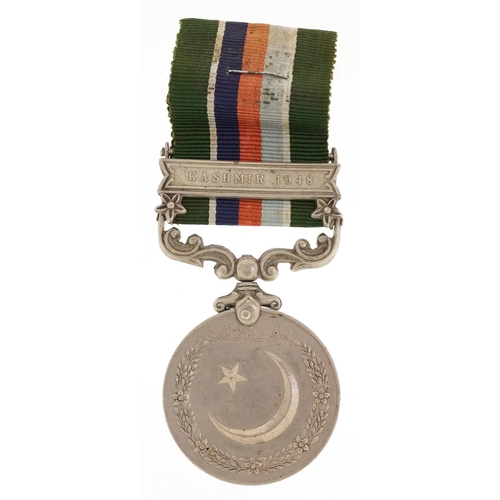 769 - A military interest Pakistan medal with Kashmir 1948 bar.