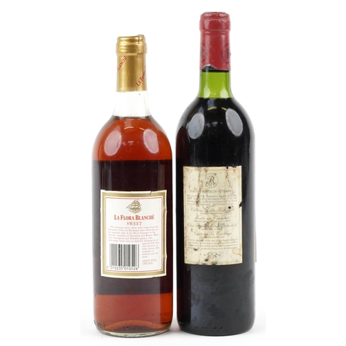 391 - Two bottles of wine comprising 1982 Château Duhart-Milon-Rothschild and La Flora Blanche Sweet Grand... 