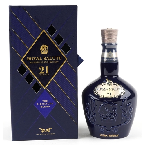 386 - A bottle of Royal Salute 21 Years Old Signature Blend Scotch whisky with box.