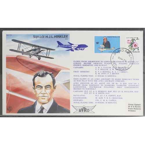 1526 - A collection of military aviation interest first day covers arranged in an album.