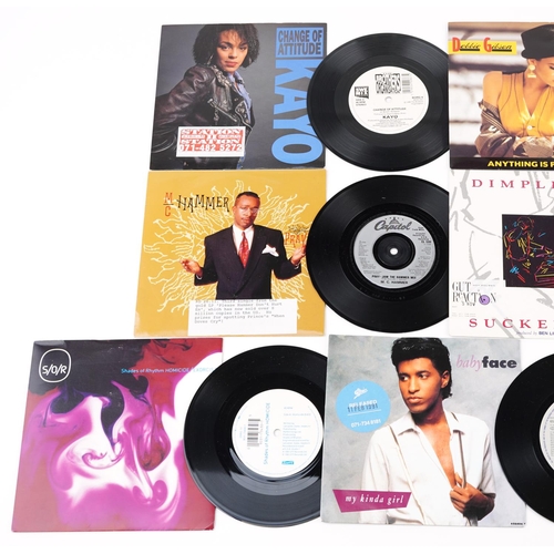 471 - Ten promotional 45rpm vinyl records comprising Baby Face 'My Kind of Girl', Shades of Rhythm 'Homici... 