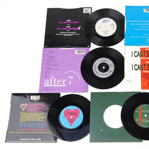 473 - Ten promotional 45rpm vinyl records comprising Propaganda 'Only One Word', The Sound of Shoom 'I Hat... 