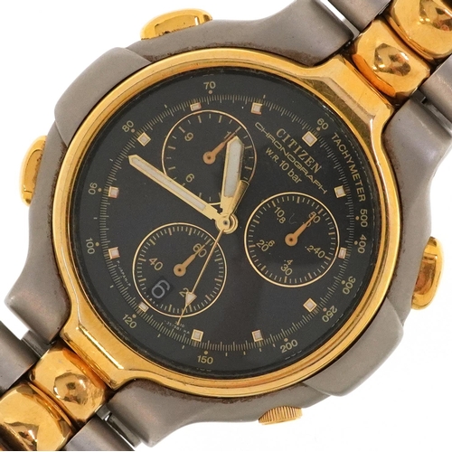 355 - A Citizen WR10BAR gentlemen's chronograph quartz wristwatch, 34mm in diameter.