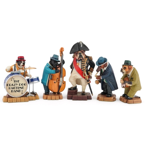 785 - Five Robert Harrop Doggie People figures comprising Stomping Jackie Russell numbered DP141, Lighteni... 