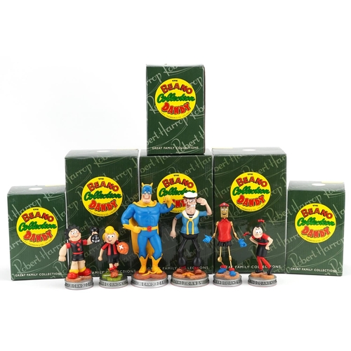 786 - Six Robert Harrop the Classic Beano Dandy Collection figures including Bananaman numbered CBD20, Jon... 