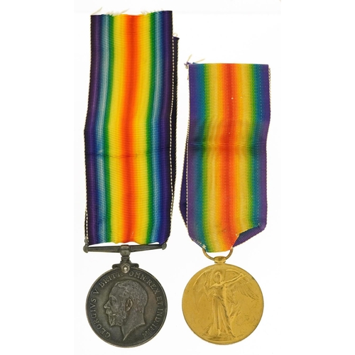 667 - British military World War I medal pair awarded to 3320 D.A.P.E.BROWN.D.H.R.N.F.