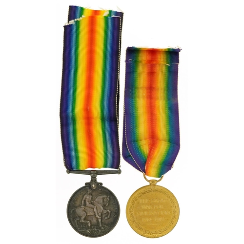 667 - British military World War I medal pair awarded to 3320 D.A.P.E.BROWN.D.H.R.N.F.