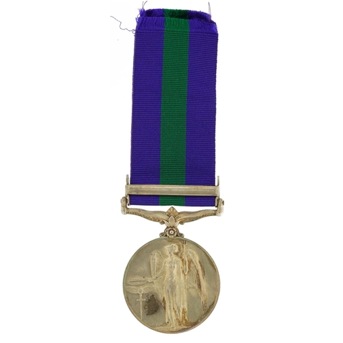 688 - A British military George VI General Service medal with Palestine 1945-48 bar awarded to EC.2672 PTE... 