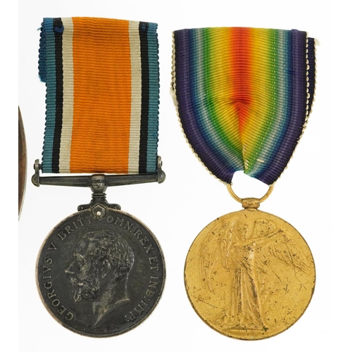 654 - British military World War I medal pair and death plaque awarded to 113183 C.E.FISHER.STO.1.R.N. 'Ch... 