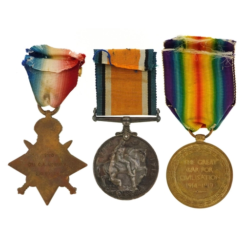 658 - A British military World War 1 medal trio awarded to L-9120 SJT.C.A.MC GRATH.R.SUSS.R..