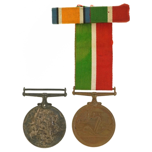 690 - A British military World War I Defence medal and Mercantile Marine medal awarded to Patrick Doyle.