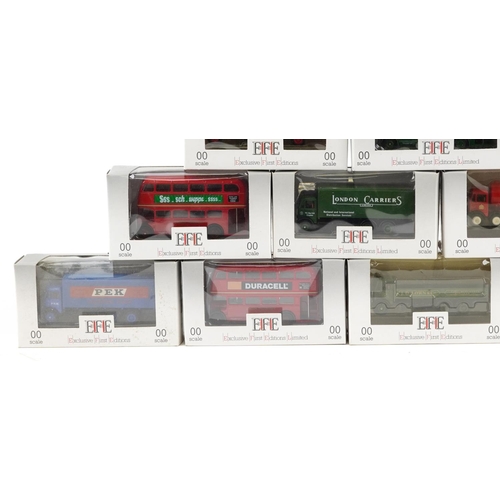 576 - Eighteen Exclusive First Editions diecast vehicles with boxes.